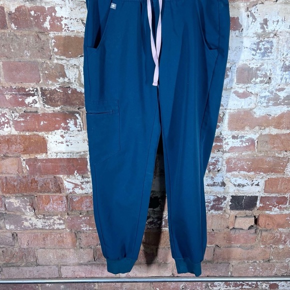 Figs Pants - Figs Blue Jogger Sweatpants with Tapered Legs